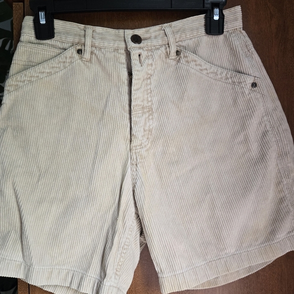 Vintage Beige Corduroy Shorts - Picture 3 of 4